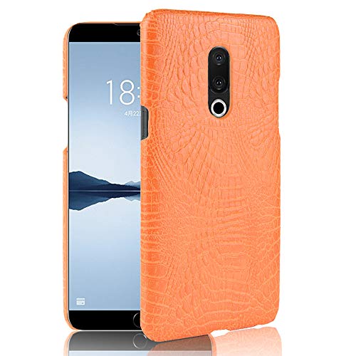 Compatible con Meizu 15 Funda,Funda Protectora para teléfono 2 en 1 (PC+Piel) Yellow