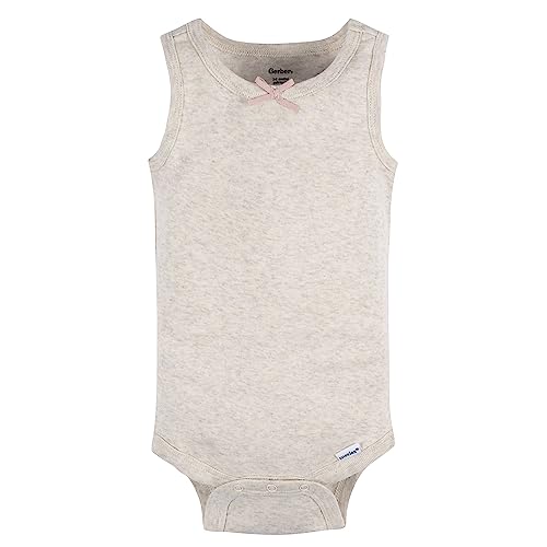 gerber baby girls multi-pack sleeveless onesies bodysuit