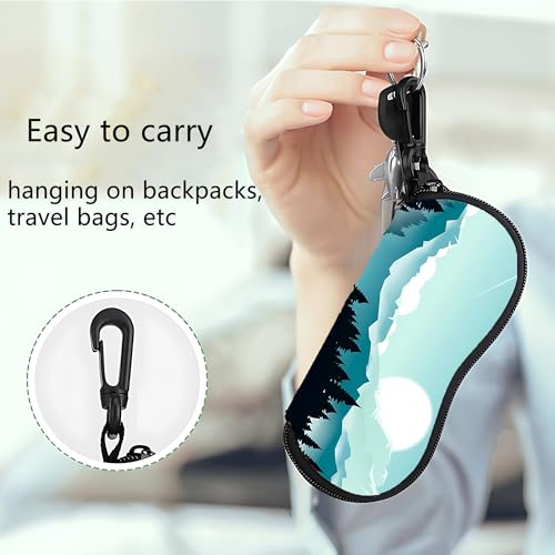 Image of Sunglass Case Soft Glasses Case 2 Pack Eyeglass Case With Hook Sunglass Organizer For Women