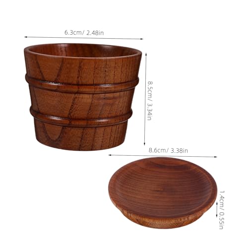 Tazas de madera auténtica Gatuida de 210 ml con acabado artesanal sutil 5
