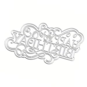 Omiinitio Happy Birthday Metallstanze Präge Schablone