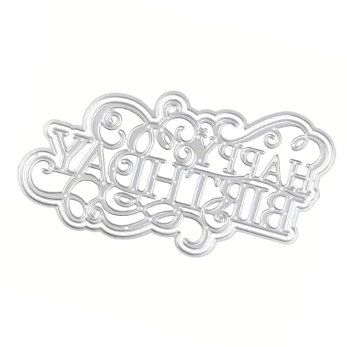 Omiinitio Happy Birthday Metallstanze Präge Schablone