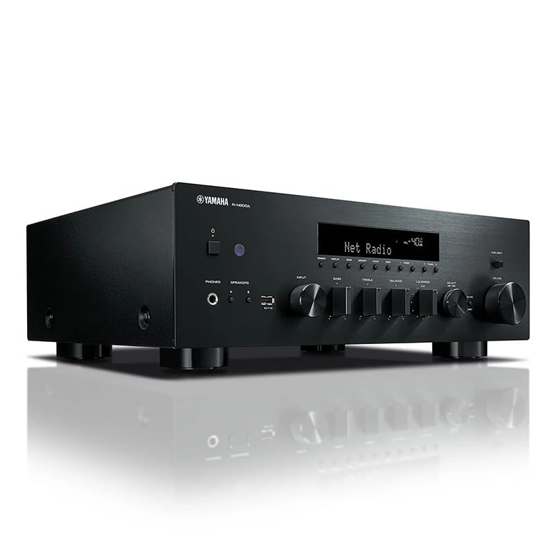 Image of Yamaha R-N600A Network Receiver Bundle w /AudioQuest Jack Russell (Black)