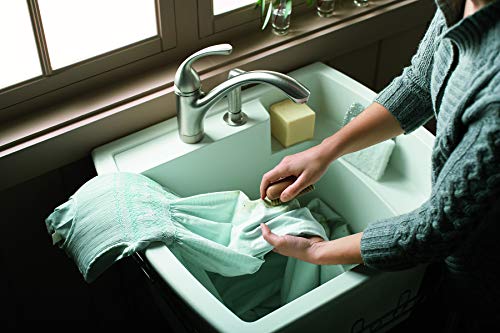STERLING 996-0 Latitude 25-inch by 22-inch Top-mount Single Bowl Vikrell Utility Sink with Stand, White - Thumbnail 5
