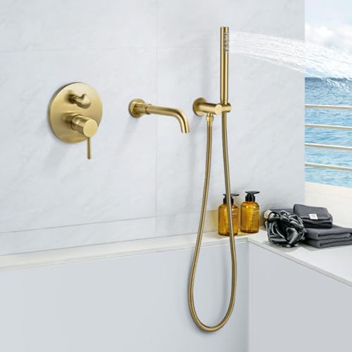 Robinet mitigeur de douche à levier unique et sa colonne murale complète