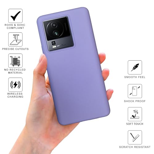 Image of SPRIG Compatible with iQOO Neo 7 5G Premium SilkTone Back Cover Drop Tested Shock Proof Mobile Case for Men, Women, Boys and Girls with Camera Protection (Light Purple)