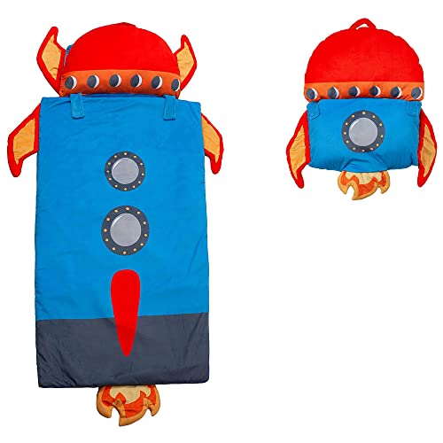 Image of Kid's Nap Buddies Character Preschool Nap Mat, Toddler Sleeping Bag with Pillow for Daycare, Ages 3+