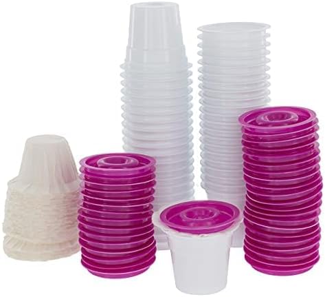 Miniatura 2 de Tazas de café desechables reutilizables para cerveceros, 50 tazas, tapas y filtros, utiliza tu propio café y haz tus propias tazas, compatibles con