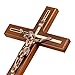 Woodvio - Handmade wooden wall cross, traditional Catholic crucifix