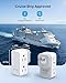 TROND 2 Prong Outlet Extender 2 Pack, 3 Prong Adapter with 360 Rotating Plug, Wall Outlet Splitter with 6 AC Charger, Travel Power Adapter for US to Japan, Non-Grounded Plug Extender for Old House