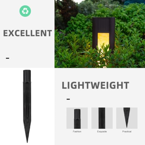 Estacas de luz solar de material PC Veemoon: durabilidad y diseño negro para jardín 4