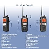 Retevis RM15 VHF Marine Radio, IP68 Floating Handheld VHF Radio, 2000mAh Battery, Dual-Color Screen, International Marine Channels, Ship to Shore Radio with Loudspeaker for Boats(1 Pack) - Image 9