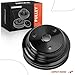 A-Premium 6.6 Inch Crankshaft Pulley with Double-Groove Black Aluminum Compatible with 1969-1985 Chevrolet Small Block V8 262, 265, 267, 283, 302, 305, 307, 327, 350, 400, Long Water Pump