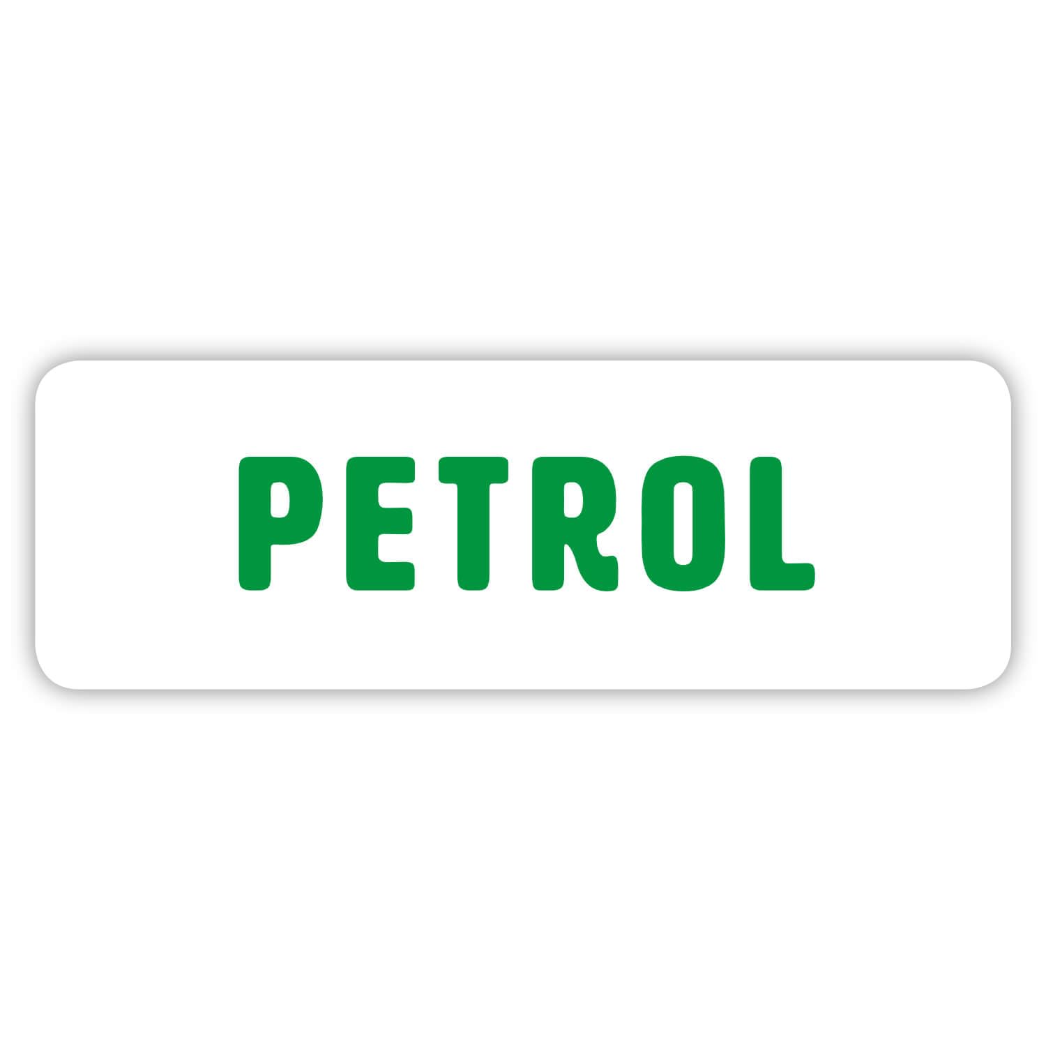 4 x Petrol Fuel Cap Stickers - Petrol Only Car Sticker - Self-adhesive, Fuel Cap