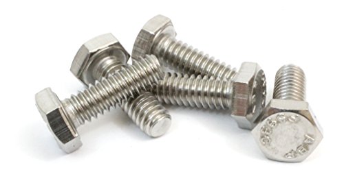 1/4" X 3/4" Stainless Steel Hex Bolts, (100Pcs), 18-8 (304) S/S, By Bolt Dropper. #TOP4