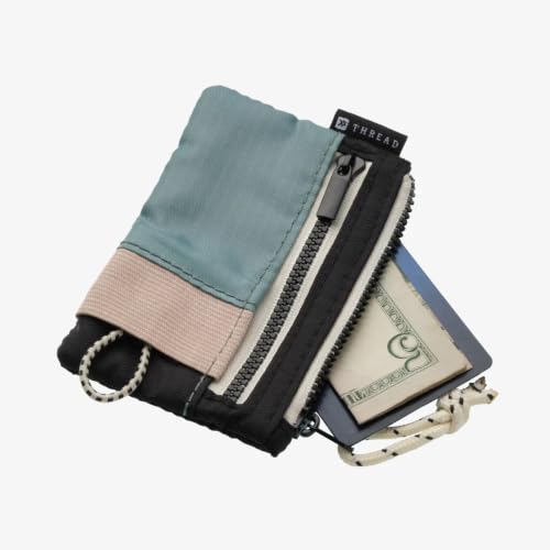 Image of Thread Wallets Pouch Wallet - Compact Zip Wallet with Clear ID Window, Coin & Card Pockets, and Key Stash - Lightweight Rip-Stop Travel Wallet for Men & Women (Ranger)
