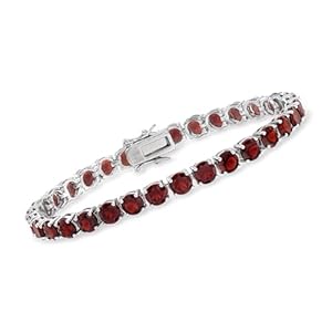 Ross-Simons 19.20 ct. t.w. Garnet Tennis Bracelet in Sterling Silver