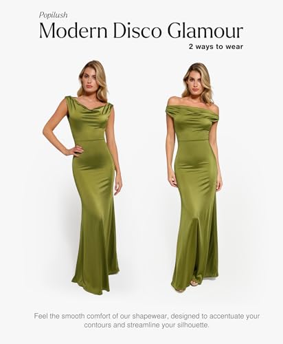 Image of Popilush Shapewear Maxi Dress Sleeveless Long Formal Dresses