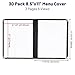WeChef 30 Pack Restaurant Menu Covers 8.5 x 11