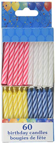 Birthday Candles, (60, Spiral Brights)