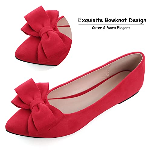 Image of Dear Time Women's Ballet Flats Dress Ballet Shoes Slip on for Office Work Comfortable Shoes
