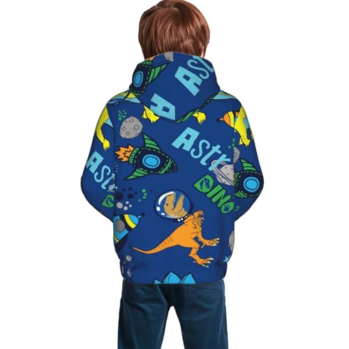 Dinosaurs Adventure With Palms And Tropical Leaves Kid Hoodies Boys Sweatshirts Girls Pullover with Pocket4