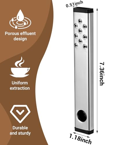 HORTHERO Braço de saída de café 53054 de 9 furos compatível com todas as cafeteiras de 1,25 litro e