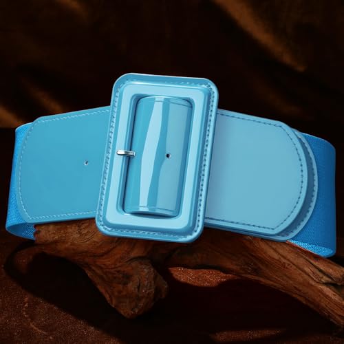 Image of VONMELLI Stretchy Wide Women Belts Elastic Vintage Belts for Women Fashion Ladies Waist Belt for Dress