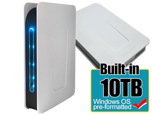 Image of Avolusion PRO-T5 Series USB 3.0 External Hard Drive for WindowsOS Desktop PC /Laptop (White) - 2 Year Warranty (10TB) (Renewed)