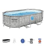 piscina ovale fuoriterra struttura 610x360x122cm + scala pompa teli 17023eu Capacità di riempimento (90%): 7.250 L