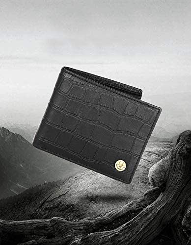 Image of WildHorn RFID Protected Leather Wallet for Men,Black