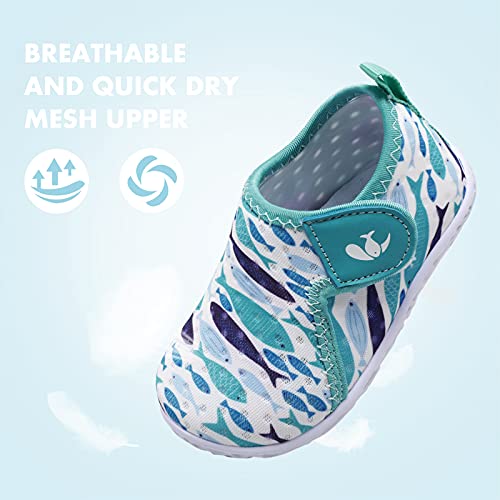 Image of FEETCITY Kids Swim Shoes Water Shoes Lightweight Comfort Walking Barefoot Sports Shoes Aqua Socks for Boys Girls Littler Kid 13