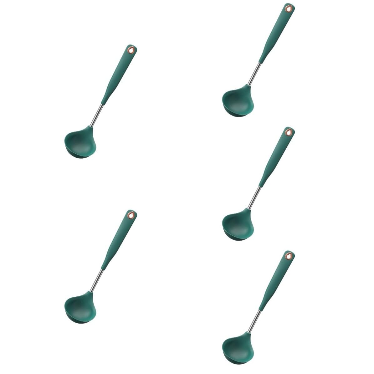 Operitacx 5 Pièces Silicone Louche à Soupe à Long Manche Antiadhésive