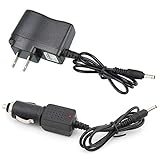 Pocketman 3.7-4.2V Li-ion AC Charger Cable Cord Car Charger Adapter for Rechargeable Flashlight Headlamp Headlight Torch