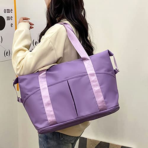 Sacola feminina bolsa de ginástica expansível bolsa de viagem de fim de semana bolsa de treino bolsa