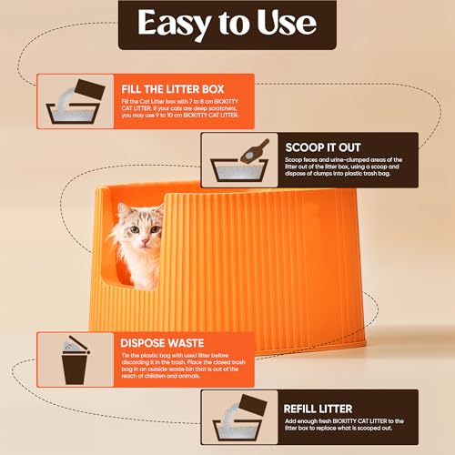 Image of BioKitty Clumping Cat Litter, Highly Absorbent Natural Mineral Bentonite Cat Sand Litter, Unscented Long Lasting Odour Control Cat Litter, Cat Litter Clumping, 10L (UNSCENTED)