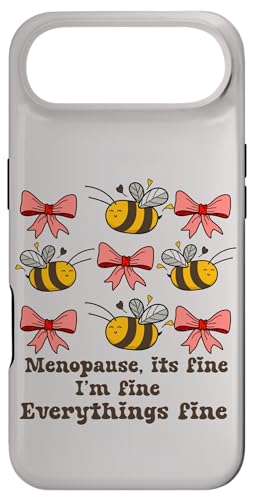 ���f�B�[�X Midlife Cute Bees its Fine Everythings Fine Menopause �X�}�z�P�[�X iPhone Air �p