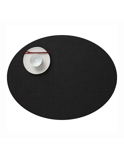Chilewich Mini Basketweave Placemats, Woven Oval Placemats Set of 4