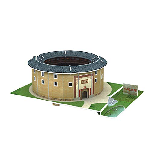 Preisvergleich Produktbild Hffan Altes Gebäude - 3D Puzzle Lasergeschnittene Denksportaufgabe - Einzigartiges Spielzeug Kreatives Geschenk für Mädchen und Jungen