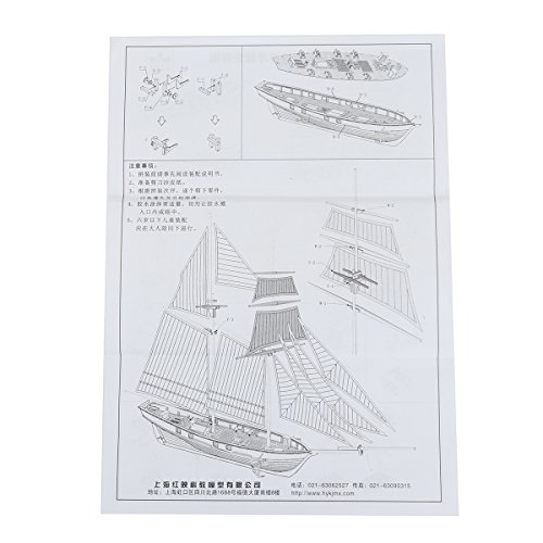 Hapyly 1/130 Scale Diy Hobby Wooden Ship Science Equipmen Assembly Model Boat Kits Sailing Boat Kit Decor Toy Gift #TOP7