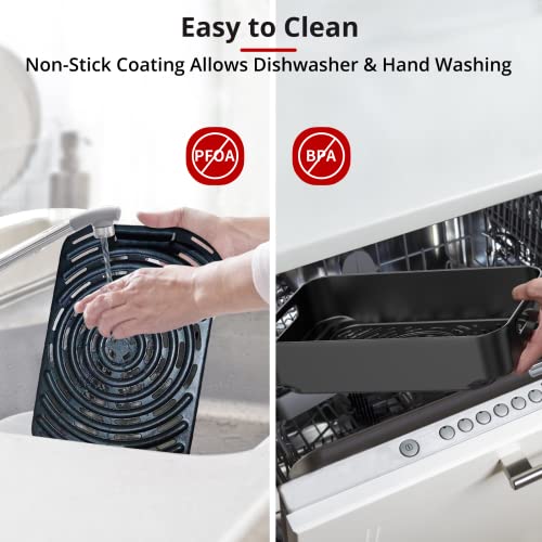 Indoor Grill Combo with See-Through Window, 7-in-1 Versatile, use Opened or Closed, Air Fry, Dehydrate & More, Pro Power Grate, Flat Top Griddle, 4Qt
