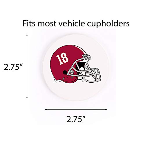 University Of Alabama Crimson Tide Football Helmet 2.75 X 2.75 Absorbent Ceramic Car Coasters Pack Of 2 #TOP5