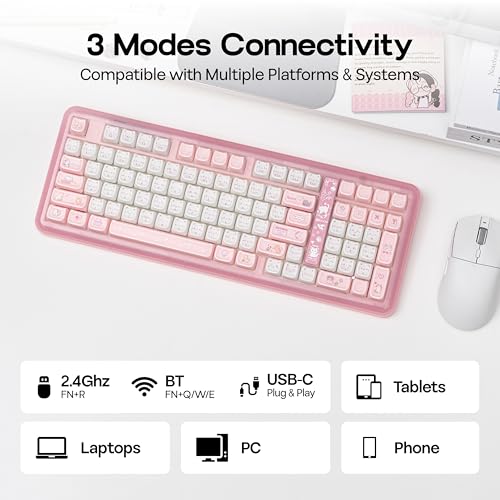 Image of KiiBoom Phantom98 Lite 96% Wireless Mechanical Gaming Keyboard, VIA Custom