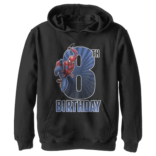 Spiderman 8th bday hoodie sweatshirt à capuche mixte enfant noir