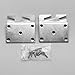 Square 23 (2PCS) Universal Offset Bed Rail Hook Plates/ Brackets Set for Wooden Rails, Pins are on 2 Inch Center, Hardware Included