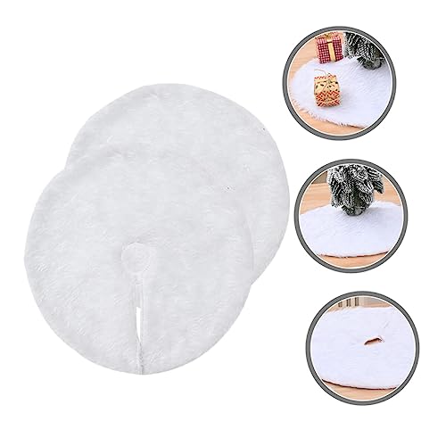 Amosfun 2 peças de mini árvore de Natal, decoração de casa, vermelha, saia fofa para árvore de inver