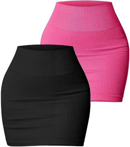 Mini jupe moulante côtelée FEOYA jupe courte stretch taille haute look sexy