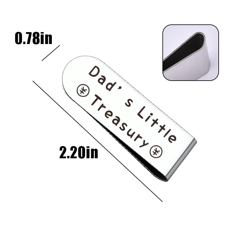 Mens Money Clip for Dad Daddy Birthday Gifts for Dad from Daughter Son, Funny Gifts for Dad Father Daddy Money Clips for Cash Clip for Money Dad Birthday Gift for Father Daddy Dads Gift Ideas2