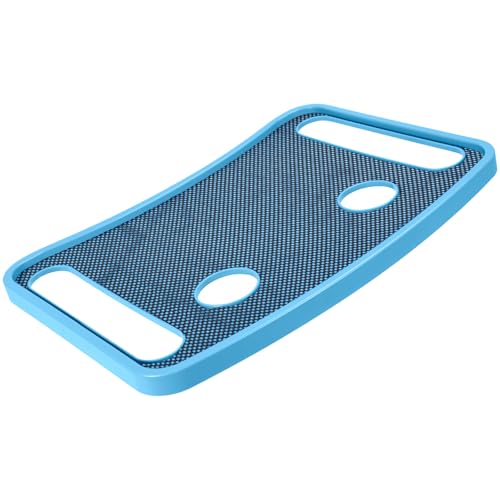 Soaids Walker Tray for Seniors with Dual Cup Holders, Side Pouch and Non-Slip Pad, Lightweight Durable Food & Drink Table, Compatible with Walker of 10210-1 Model (Blue)