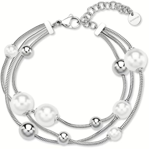 Bracelet argent perles Brosway BPC58, le cadeau femme chic et raffiné